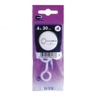 6 Occhiolo A Vite Acciaio Plastificato B 410120814