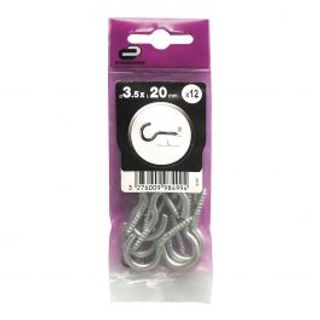 12 Gancio A Vite Acciaio Zincato 3.5x20 410120870