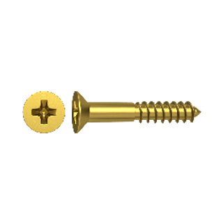 Vite Per Legno Ottonata Ph 3x16 Mm , 25 Pezzi 410005997
