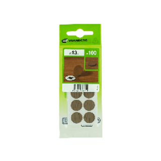 Coprivite Adesivo In Plastica Rovere Diam 13 Mm, 100 Pezzi 410005978