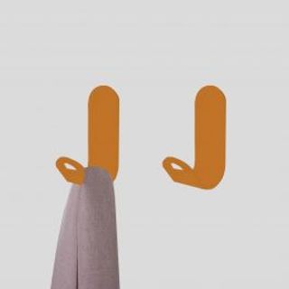 Gancio Appendiabito In Alluminio Giallo Opaco, L3xh8xp4 Cm 410006878