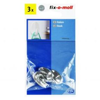 3 Ganci Adesivi Color Argento Ovali Piccoli 410007380