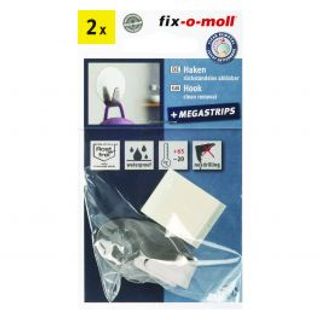 2 Ganci Inox 21x34mm Adesivo Extra Forte 410007386