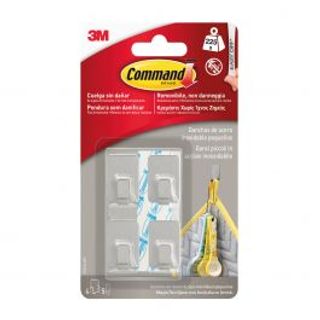 4 Ganci Adesivi In Metallo Command Piccolo 410007407