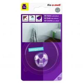 Gancio Da Parete Senza Colla E Tasselli Diam 68mm Colore Trasparente 410000445