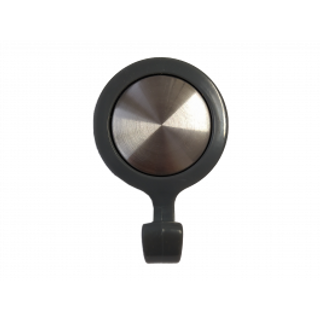 Gancio Adesivo In Acciao Inox E Abs Antracite 6,2x4 Cm 410007359