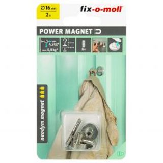 Magnete Al Neodimio Con Gancio Con Adesivo D16mmh36,5mm 2pz. 410007370