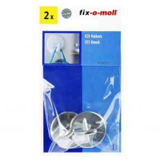 2 Ganci Adesivi Color Argento 34mm 410007374