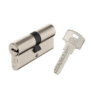 Cilindro In Ottone Nichelato Standers 35+35mm, Chiave/chiave, 4 Chiavi In Acciaio Nichelat 410006358