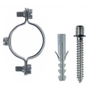 Collari In Acciao Per Tubi Diam 24 Mm Con Viti E Tasselli Diam 6mm , 4 Pezzi 430684031