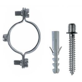 Collari In Acciao Per Tubi Diam 18/19 Mm Con Viti E Tasselli Diam 6mm , 4 Pezzi 430684041