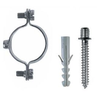 Collari In Acciao Per Tubi Diam 28 Mm Con Viti E Tasselli Diam 6mm , 4 Pezzi 430684033