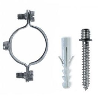 Collari In Acciao Per Tubi Diam 42 Mm Con Viti E Tasselli Diam 6mm , 4 Pezzi 430684036