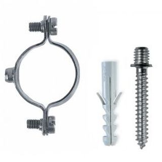 Collari In Acciao Per Tubi Diam 38 Mm Con Viti E Tasselli Diam 6mm , 4 Pezzi 430684035