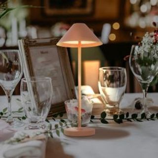 Lampada Da Tavolo Liberty Alluminio Rame Led 3w Luce Calda A Batteria Con Touch Ip54 420007253
