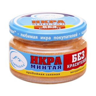 Ікра Мінтая Пробійна Слабосолена Скляна Банка 180г Камчадал 1шт (6473)