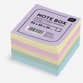 Kostka papierowa kolorowa klejona 8,5 x 8,5 cm Pastelowa