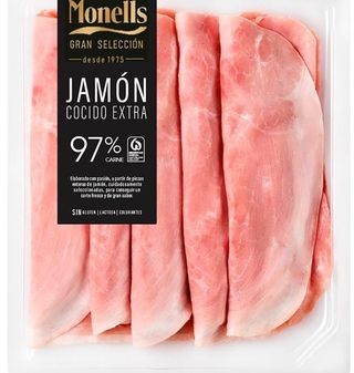 Jamón Cocido Monells 97% Gran Selección 140 G