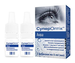 Супероптік Аква Краплі Очні 5 Мл 2 Флакони