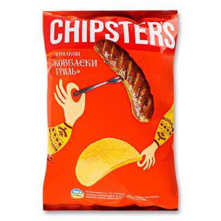 Чіпси Картопляні Хвилясті Зі Смаком  Ковбаски З Гірчіцею 110г Тм Чіпстерс