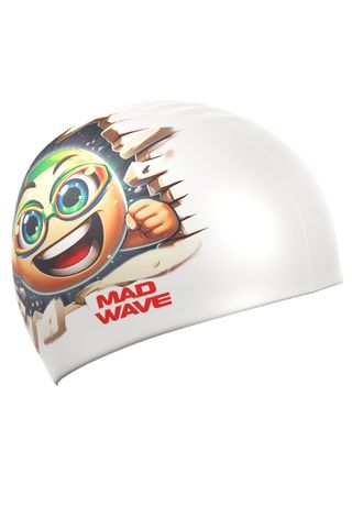 MAD WAVE Silikonska kapa Smile HQ - white