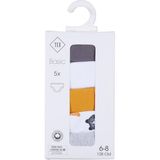Slip Garçon Orange/Blanc/Gris 100% Coton 5 pièces
