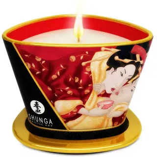 Shunga Mini Caress By Candelight Vela Masaje Fresa Y Vino 170ml