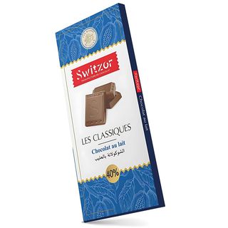 Tablette Chocolat Au Lait 40% Et Noisettes Switzor 100g