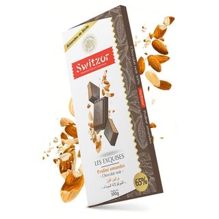 Tablette Chocolat Noir 65% Amandes Switzor 100g