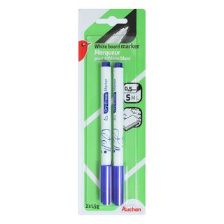 2 Marcadores De Pizarra Auchan Azules