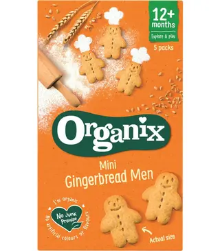 Organix mini organski kolačići od đumbira, 5x20g