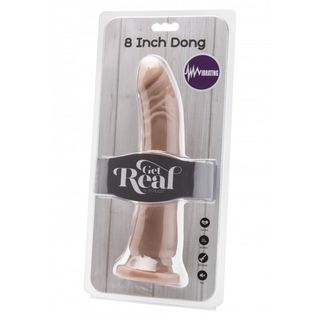 Get Real Dong Con Vibración Carne 8" (20,5 Cm.)