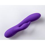 Virgite Vibrador Con Estimulador V2 Morado Recargable