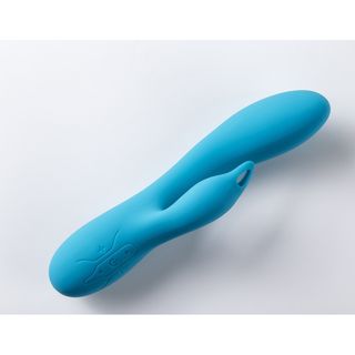 Virgite Vibrador Con Estimulador V2 Azul Recargable