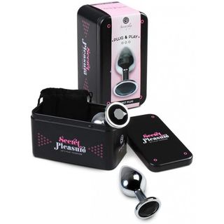 Plug Metálico Diamond Plata Mediano