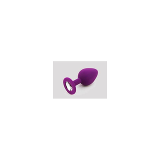 Candy Lust Plug Silicona Negro Con Piedra Small