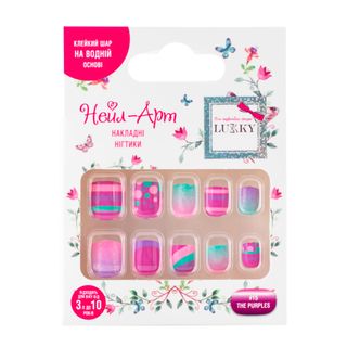 Дитячі Накладні Нігті Lukky The Purples (t20807)