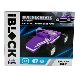 Конструктор Iblock Kids Hits Спорткар Фіолетовий 47 Деталей (kh52/001/2)