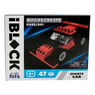 Конструктор Iblock Kids Hits Спорткар Червоний 47 Деталей (kh52/001/3)