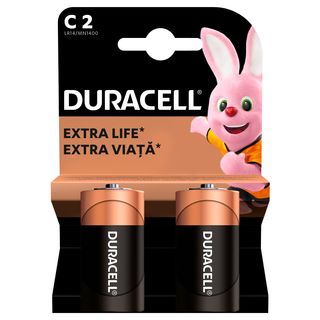 Батарейки Алкаліновi Duracell Basic C 1.5v Lr14 2 Шт (5000394076761)