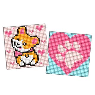 Алмазна Мозаїка На Стікері Ідейка Коргі 9 Х 9 См 2 Шт (ams1058)