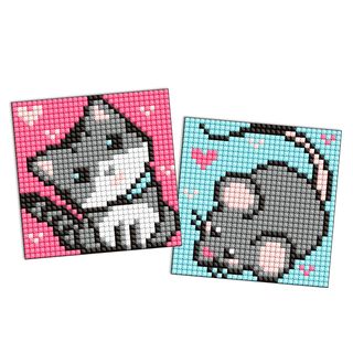 Алмазна Мозаїка На Стікері Ідейка Сірі Друзі 9 Х 9 См 2 Шт (ams1049)