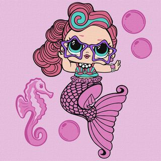 Картина За Номерами Ідейка Lol Surprise Mermaids Waves 40х40 См (kho6266)