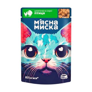 Корм Для Котів М`ясна Миска В Соусі 100 Г З Птицею - [1191657]