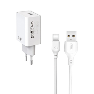 Зарядний Пристрій Xo Usb To Type-c 2,4а White - [1202764]