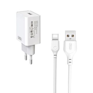 Зарядний Пристрій Xo Usb To Type-c 2,4а White - [1202764]