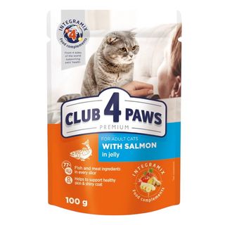 Корм Для Котів Club 4 Paws 100 Г В Желе З Лососем - [1102664]