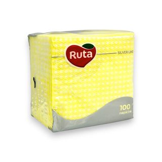 Серветки Паперові Ruta 100 Шт. 24*24 См Жовті - [0059329]