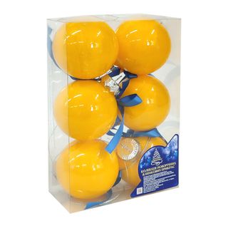 Іграшка Новорічна 6 Шт. Жовто-блакитна - [1156896]