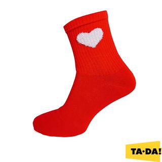Шкарпетки Жіночі Ta-da! 23-25 Червоні З Високою Резинкою Та Пухнастим Серцем - [1216853]